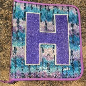 ••JUSTICE•• Blue and Purple Sequin Binder